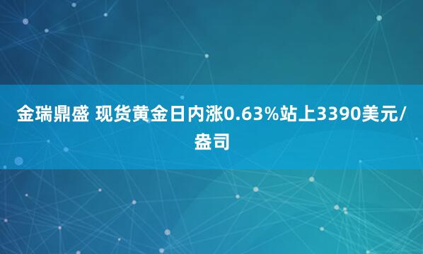 金瑞鼎盛 现货黄金日内涨0.63%站上3390美元/盎司